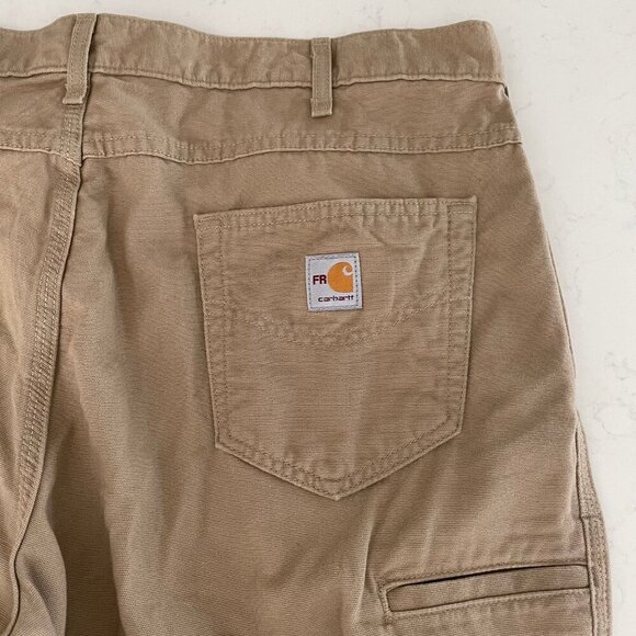 Carhartt Cat2 - 2112 7 Pocket Cotton Nylon Flame Resistant Pants Tan 40x30 NWOT - Picture 7 of 13